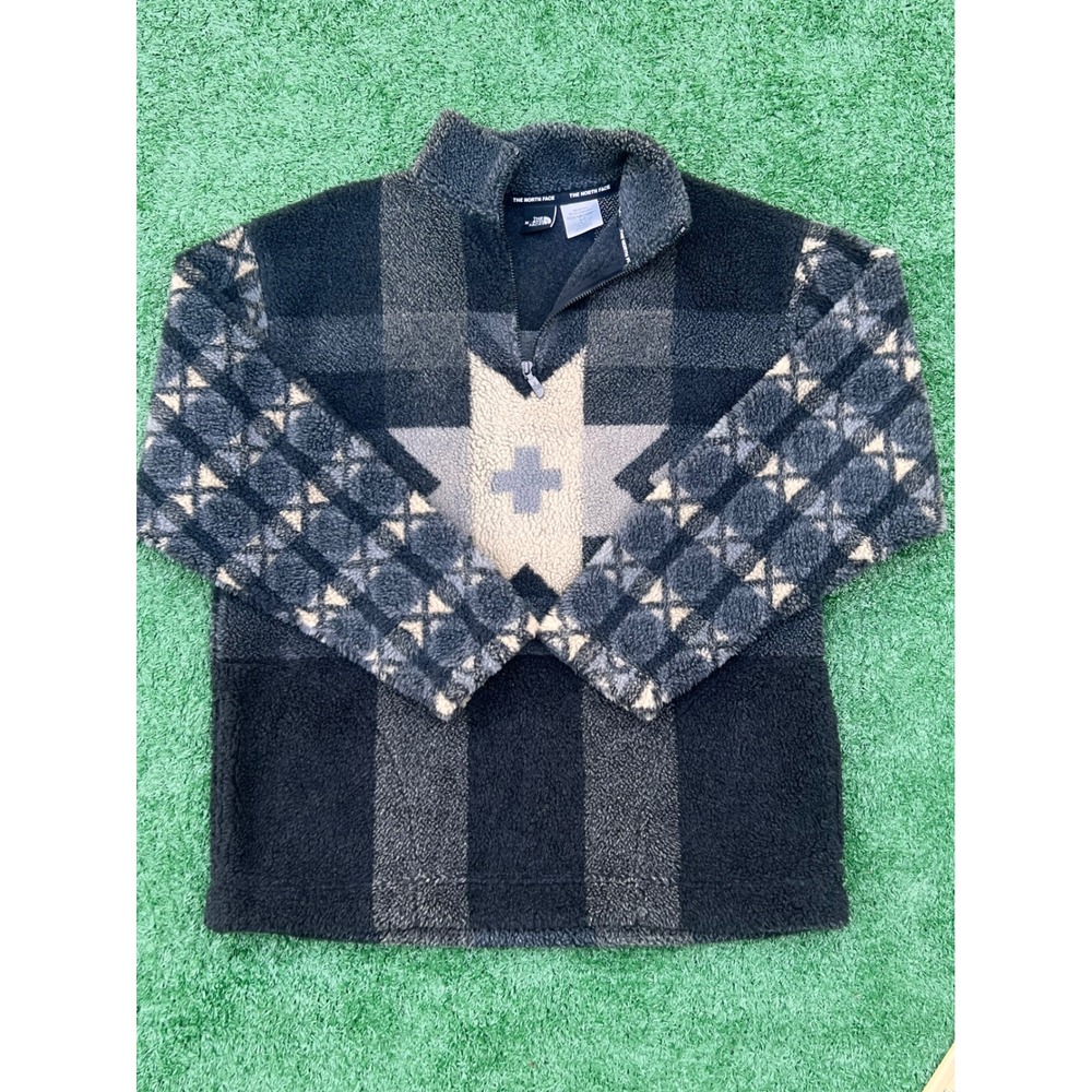 The North Face Vintage Sherpa Fleece Quarter Zip Southwestern Star Mens Large